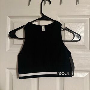 Women's Black soul cycle work out bra
